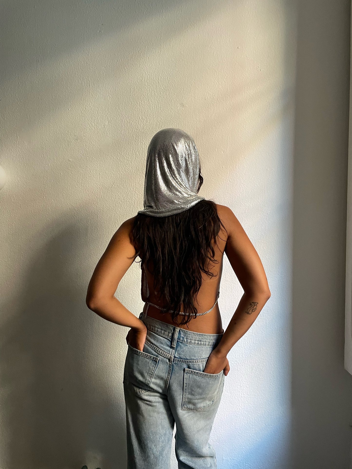 Venus Hoodie Metallic Top