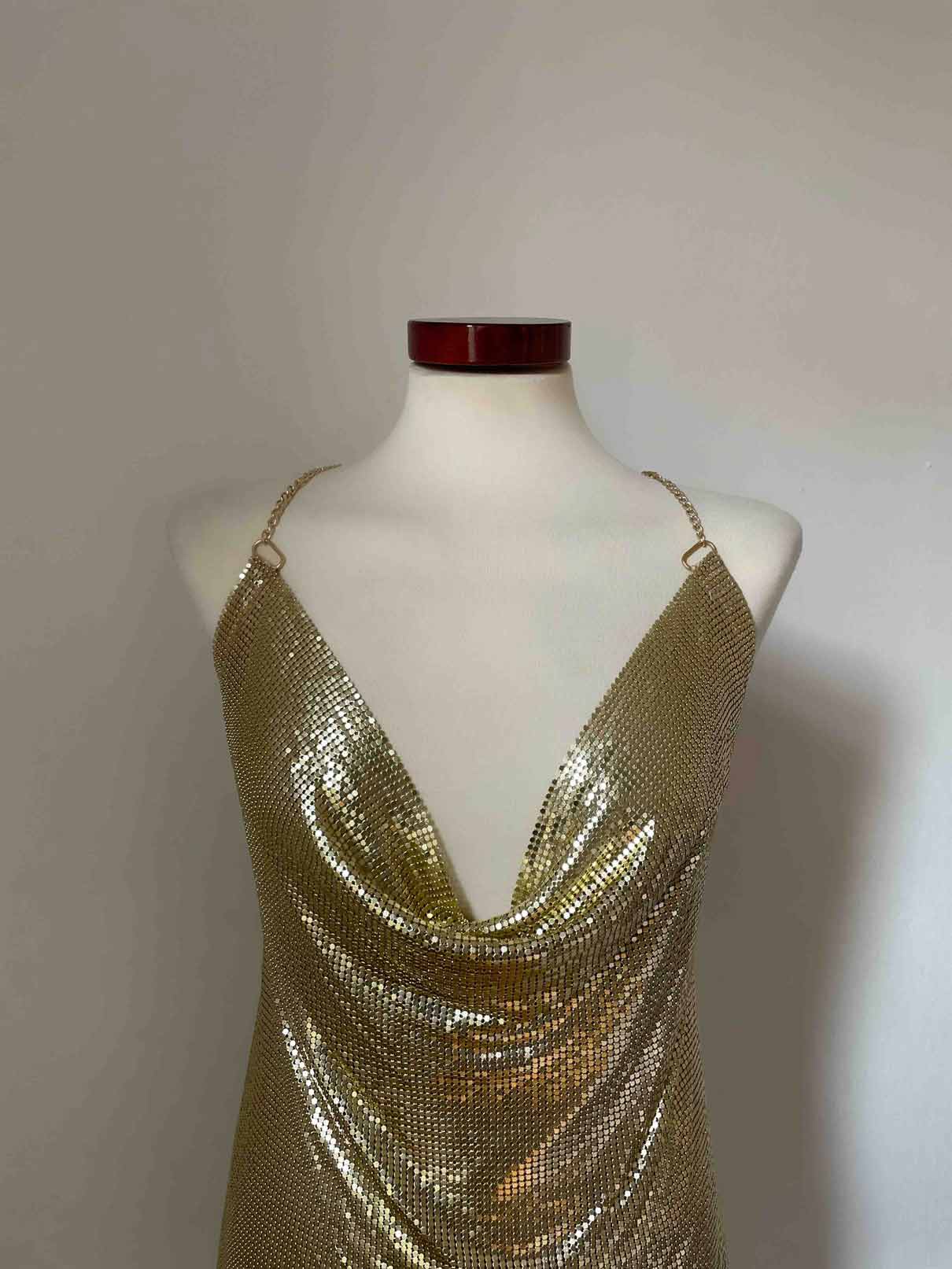 Stargirl Metallic Dress - Gold