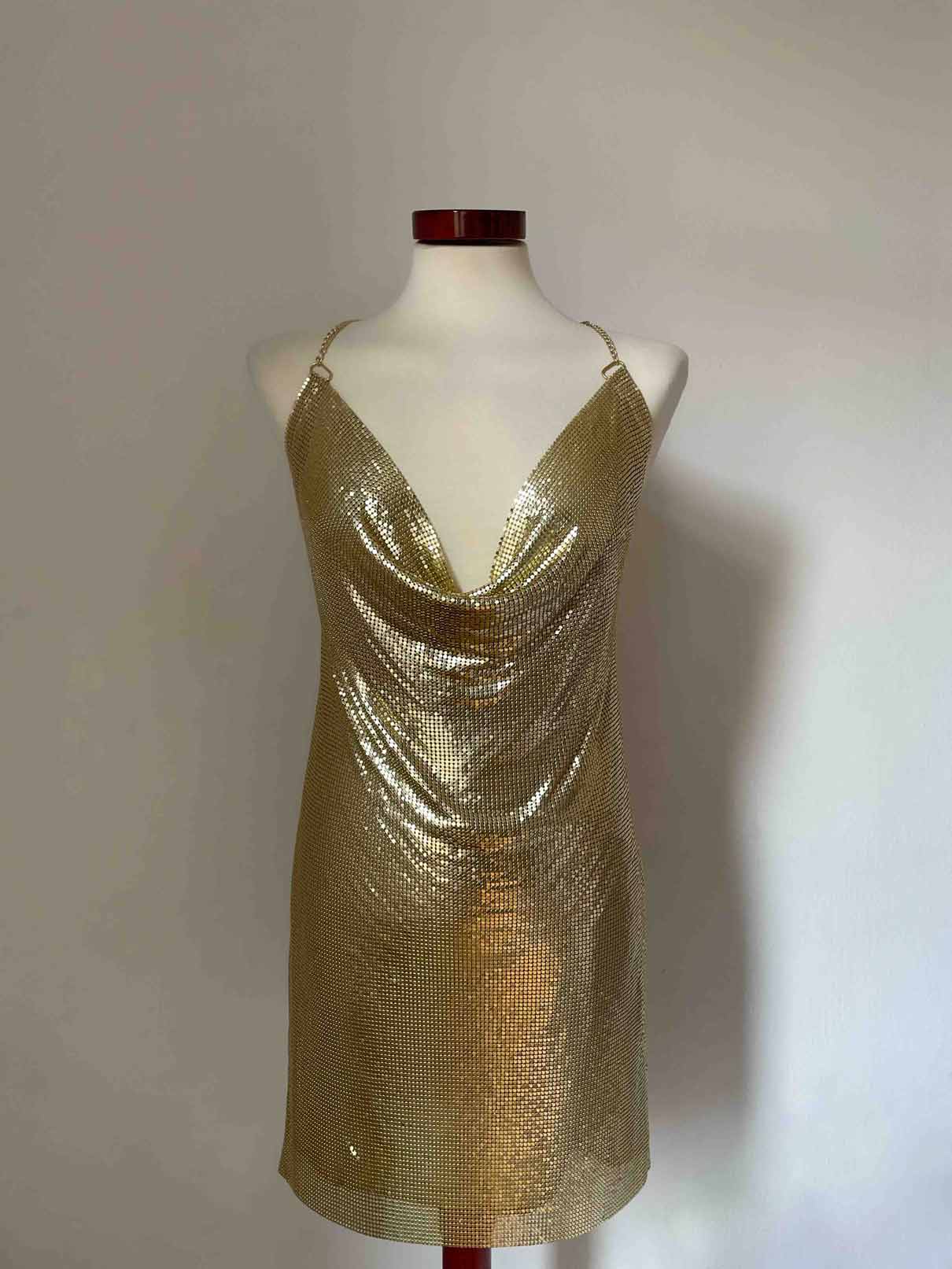 Stargirl Metallic Dress - Gold