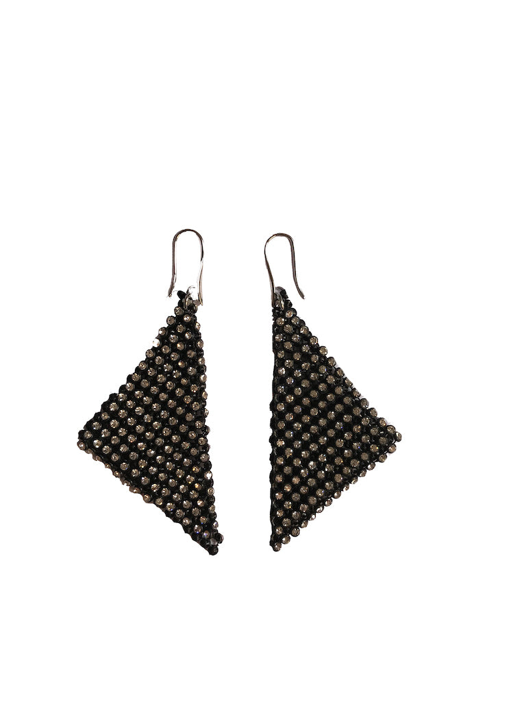 Duchess Earrings - Black & Silver