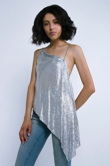 Skyler Metal Top - Silver