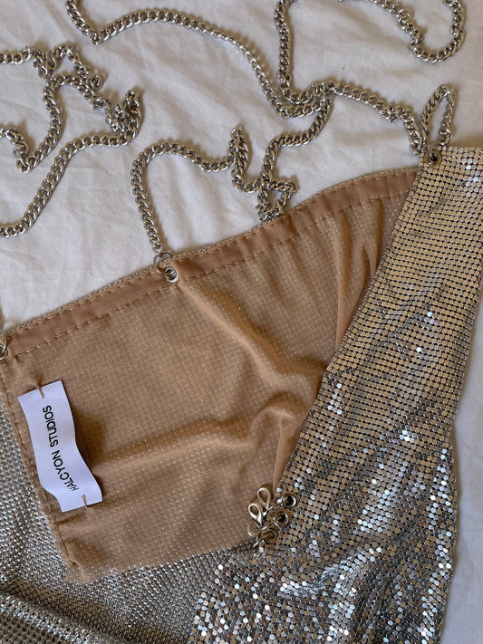 Skyler Metallic Top - Silver