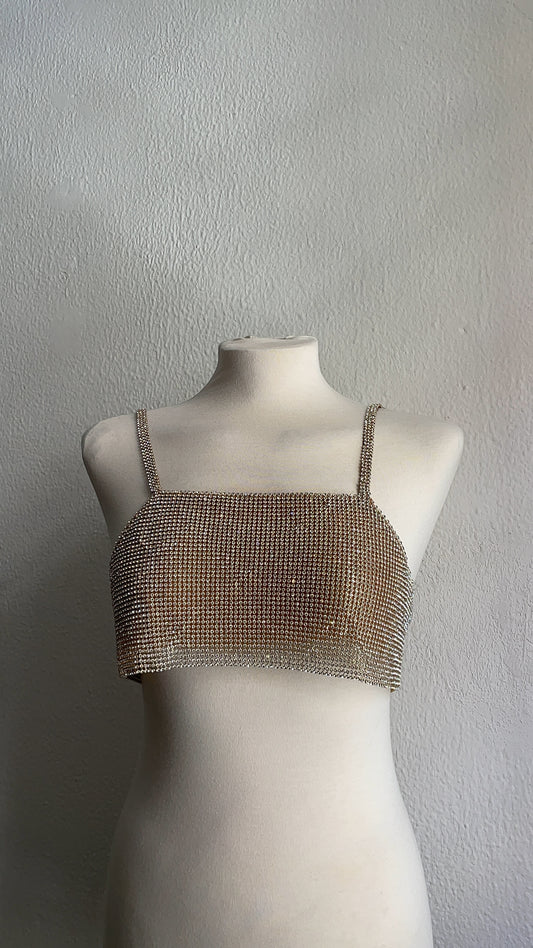 Calypso Crystal Top - Gold