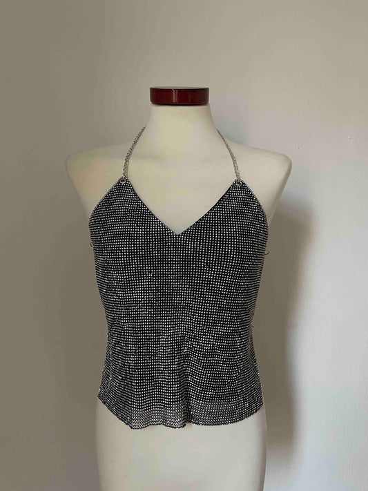 Interstellar Crystal Top (Long) - Black & Silver