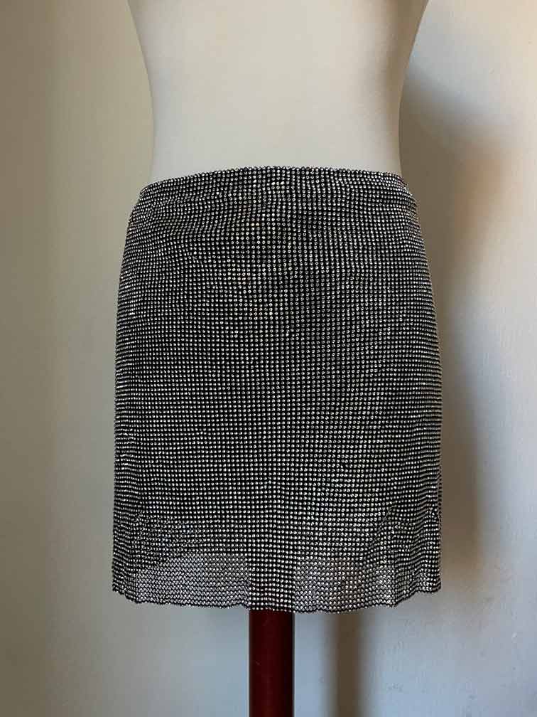 Stellar Crystal Skirt - Black & Silver