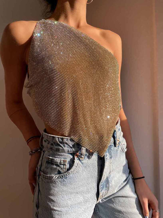 Nebula Crystal Top - Gold