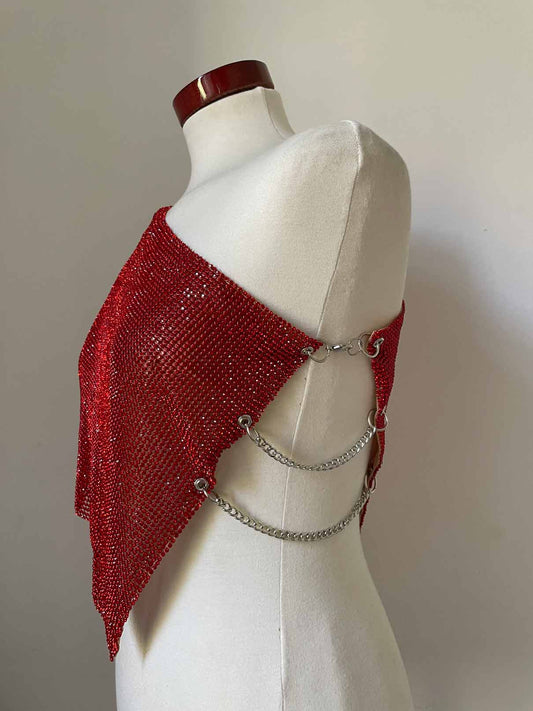 Nebula Crystal Top - Red