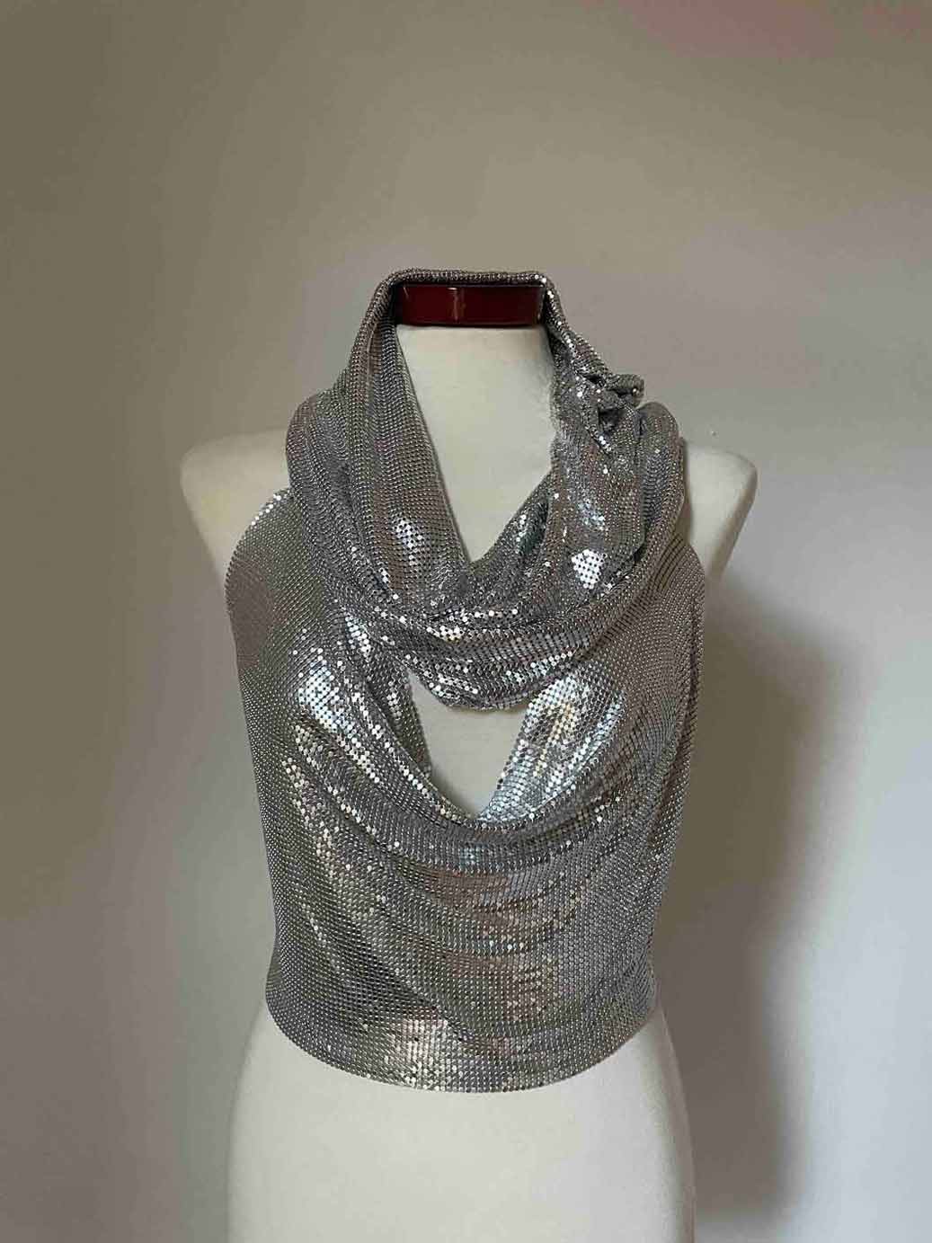Silver Chainmail Top