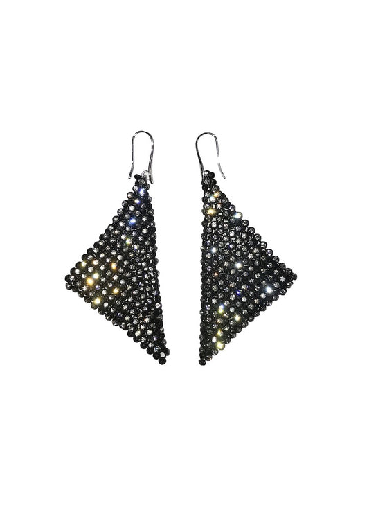 Duchess Earrings - Black & Silver