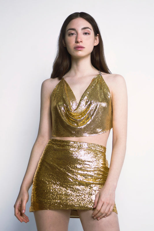 Stargirl Metallic Top - Gold